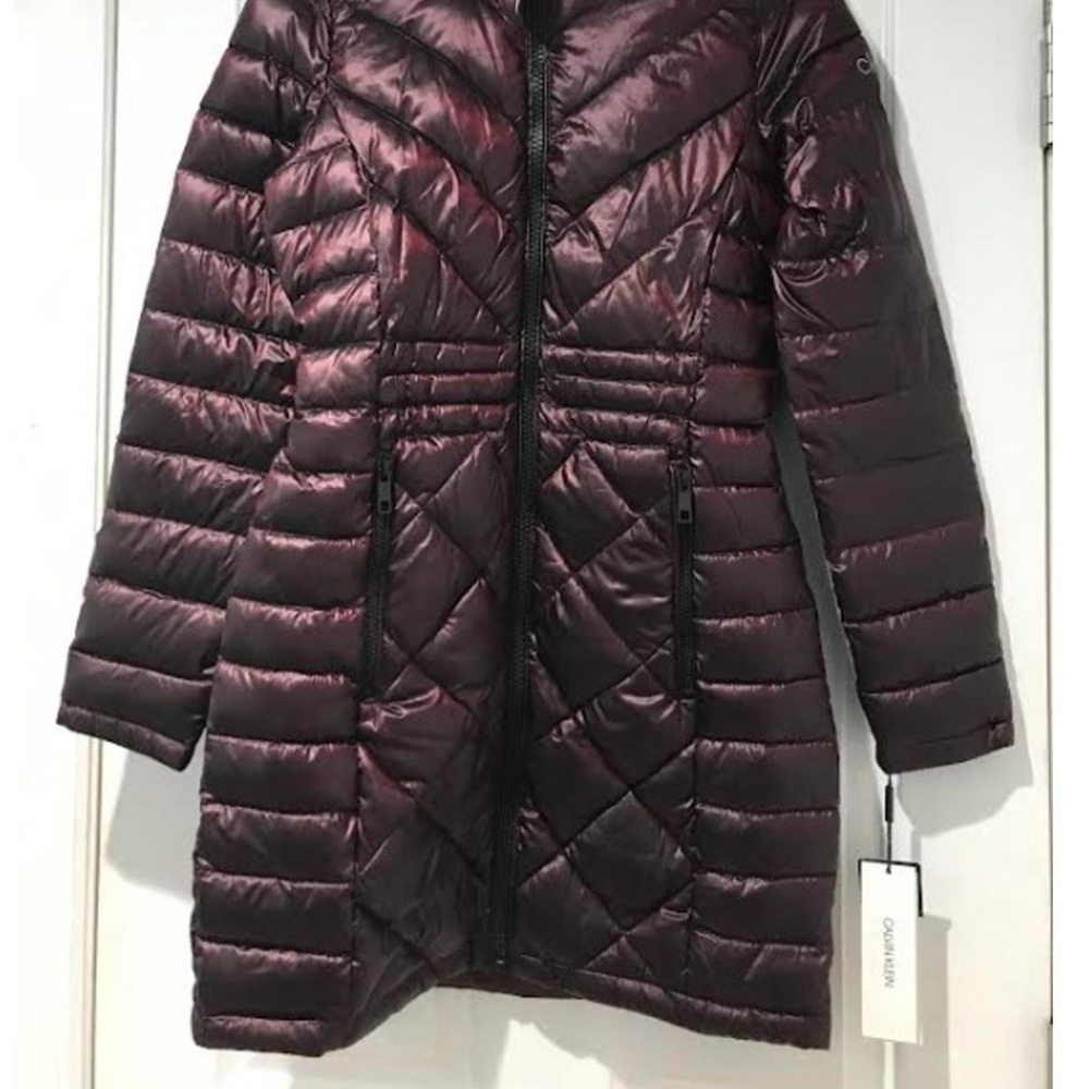 CALVIN KLEIN HOODED PACKABLE DOWN ZIP PUFFER COAT… - image 4